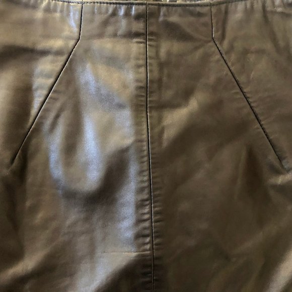 Vintage 80’s Leather Mini Skirt by Michael Hoban - Picture 4 of 6